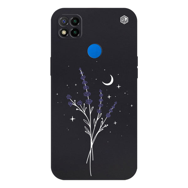 Moonlit Lavender Design Soft Phone Case - Silica Gel Case - Black - - Xiaomi Redmi 10A
