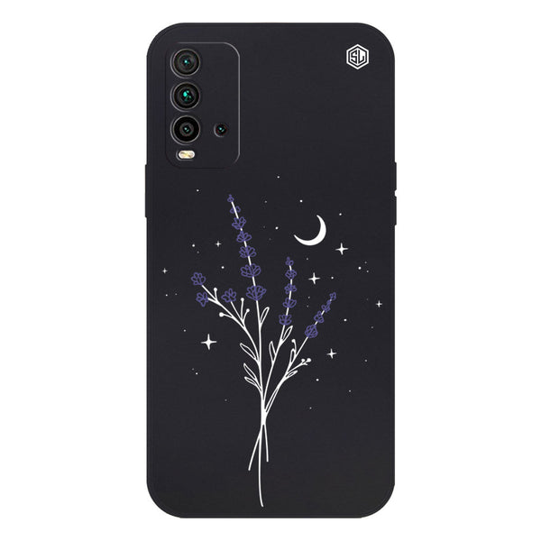 Moonlit Lavender Design Soft Phone Case - Silica Gel Case - Black - - Xiaomi Redmi 9T