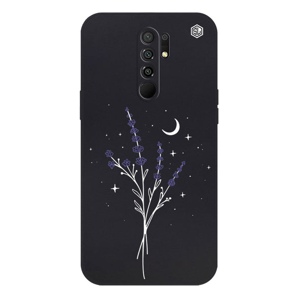 Moonlit Lavender Design Soft Phone Case - Silica Gel Case - Black - - Xiaomi Redmi 9 Prime
