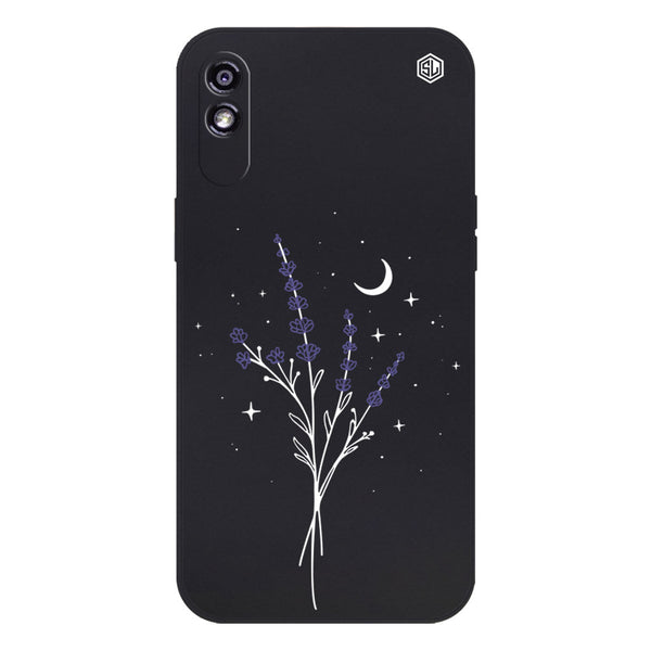 Moonlit Lavender Design Soft Phone Case - Silica Gel Case - Black - - Xiaomi Redmi 9i