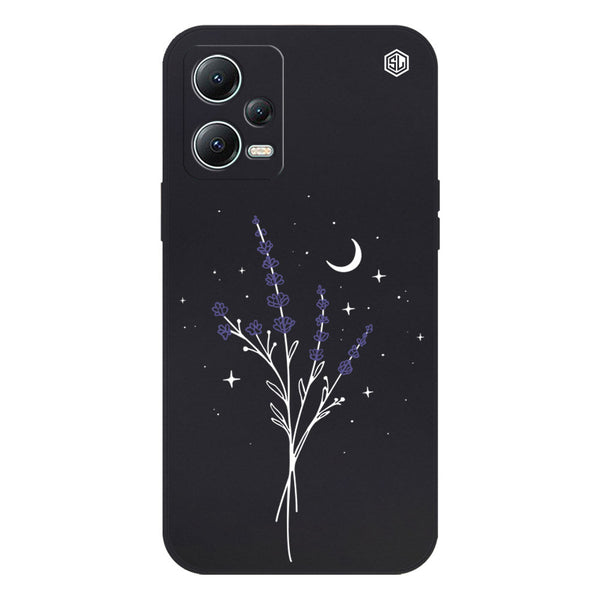 Moonlit Lavender Design Soft Phone Case - Silica Gel Case - Black - - Xiaomi Poco X5