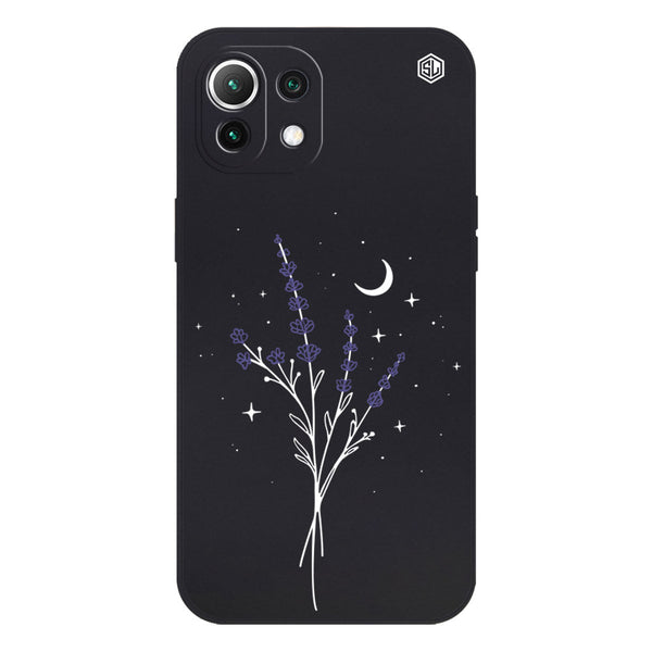 Moonlit Lavender Design Soft Phone Case - Silica Gel Case - Black - - Xiaomi Mi 11 Lite