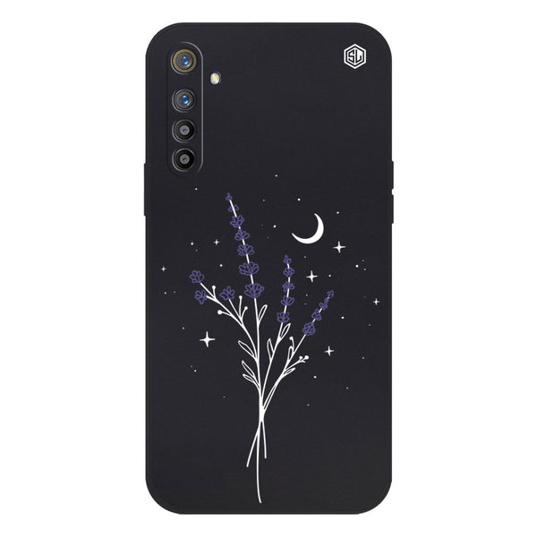 Moonlit Lavender Design Soft Phone Case - Silica Gel Case - Black - - Realme XT