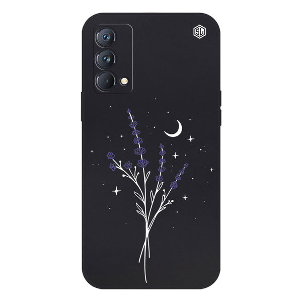 Moonlit Lavender Design Soft Phone Case - Silica Gel Case - Black - - Realme GT Master