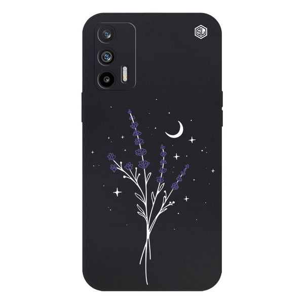 Moonlit Lavender Design Soft Phone Case - Silica Gel Case - Black - - Realme GT 5G