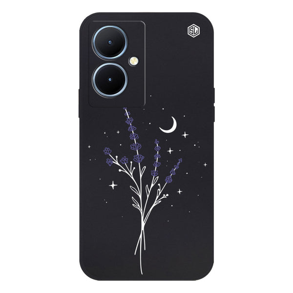 Moonlit Lavender Design Soft Phone Case - Silica Gel Case - Black - - Vivo Y78 Plus 5G
