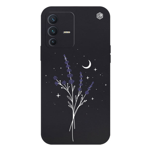 Moonlit Lavender Design Soft Phone Case - Silica Gel Case - Black - - Vivo S12