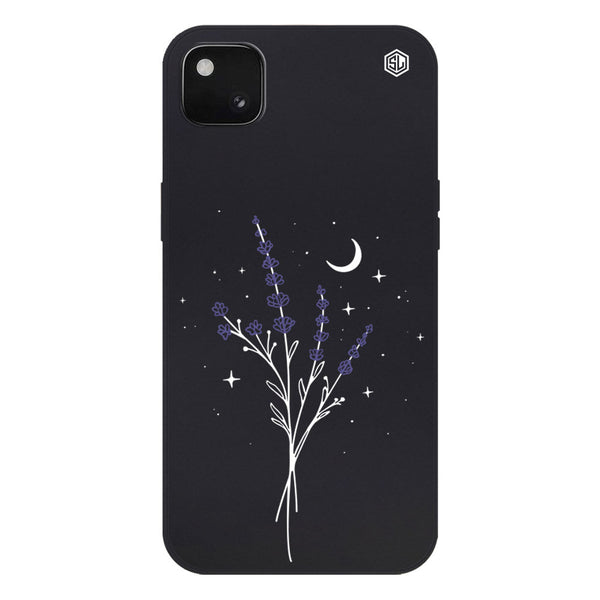 Moonlit Lavender Design Soft Phone Case - Silica Gel Case - Black - - Google Pixel 4