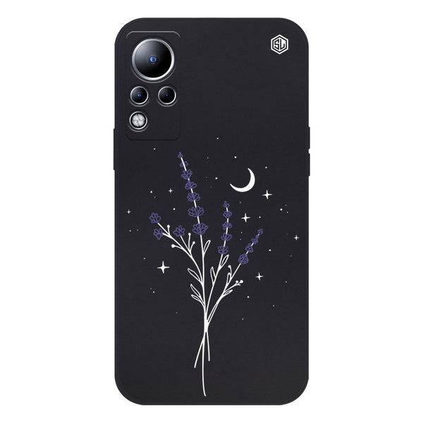 Moonlit Lavender Design Soft Phone Case - Silica Gel Case - Black - - Infinix Note 12 G88