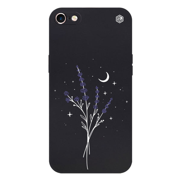 Moonlit Lavender Design Soft Phone Case - Silica Gel Case - Black - - iPhone 6s Plus