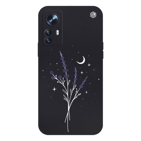 Moonlit Lavender Design Soft Phone Case - Silica Gel Case - Black - - Xiaomi 12 Pro
