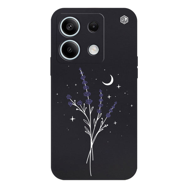 Moonlit Lavender Design Soft Phone Case - Silica Gel Case - Black - - Xiaomi Redmi Note 13