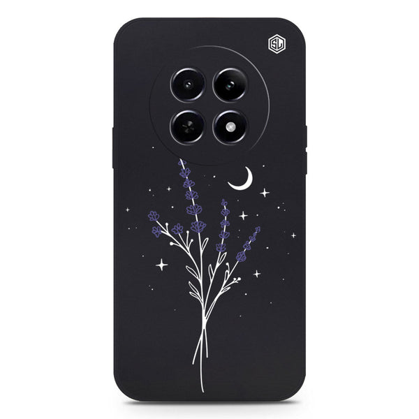 Moonlit Lavender Design Soft Phone Case - Silica Gel Case - Black - - Realme C65