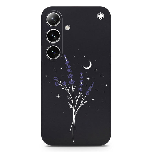 Moonlit Lavender Design Soft Phone Case - Silica Gel Case - Black - - Vivo Y03