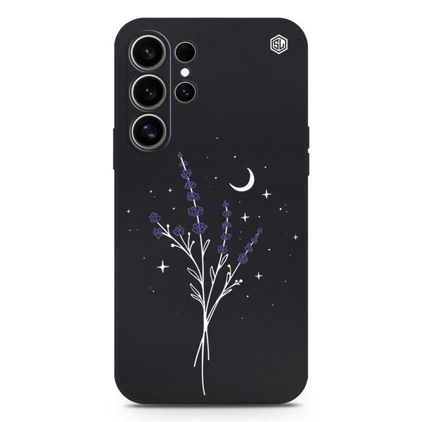 Moonlit Lavender Design Soft Phone Case - Silica Gel Case - Black - - Vivo Y28 4G