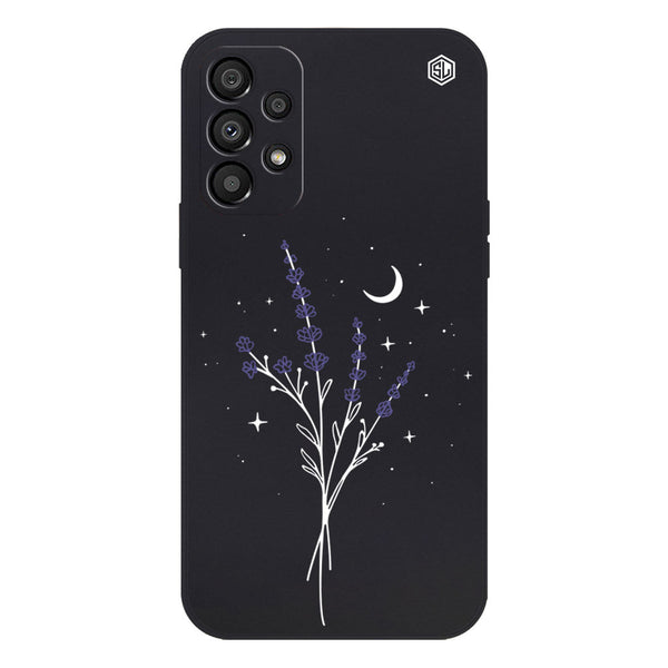 Moonlit Lavender Design Soft Phone Case - Silica Gel Case - Black - - Samsung Galaxy A53 5G