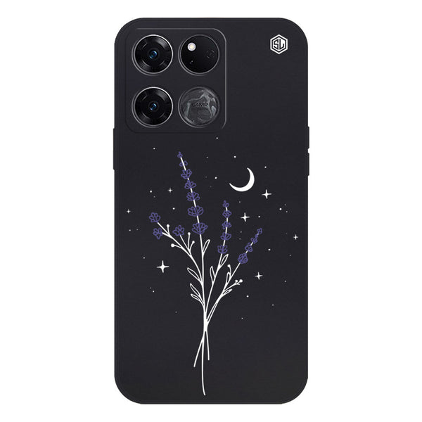 Moonlit Lavender Design Soft Phone Case - Silica Gel Case - Black - - OnePlus Ace Racing