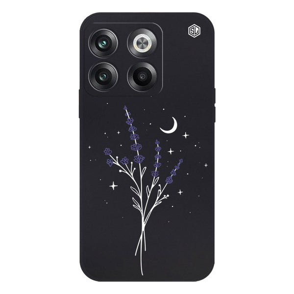Moonlit Lavender Design Soft Phone Case - Silica Gel Case - Black - - OnePlus Ace Pro