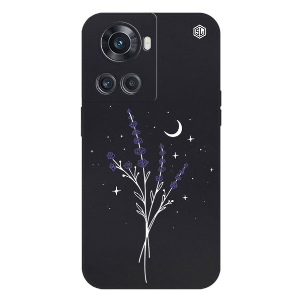 Moonlit Lavender Design Soft Phone Case - Silica Gel Case - Black - - OnePlus Ace