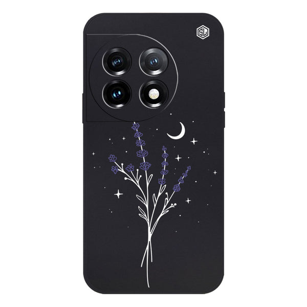 Moonlit Lavender Design Soft Phone Case - Silica Gel Case - Black - - OnePlus 11