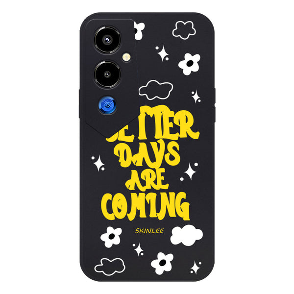 Better Days Design Soft Phone Case - Silica Gel Case - Black - - Tecno Pova 4 Pro