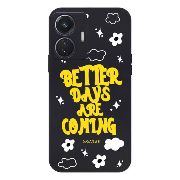 Better Days Design Soft Phone Case - Silica Gel Case - Black - - Vivo Y55 4G