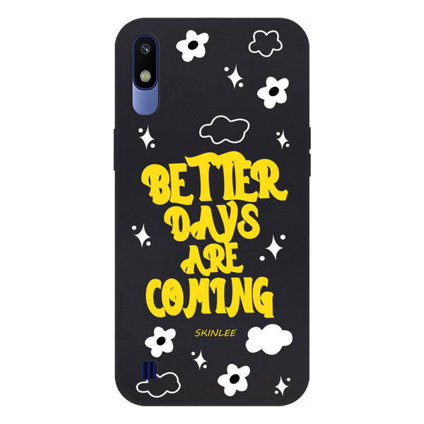 Better Days Design Soft Phone Case - Silica Gel Case - Black - - Samsung Galaxy A10