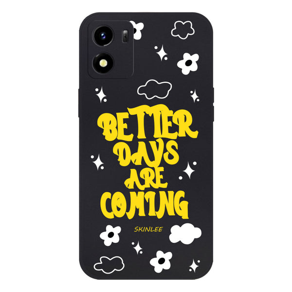 Better Days Design Soft Phone Case - Silica Gel Case - Black - - Vivo Y01