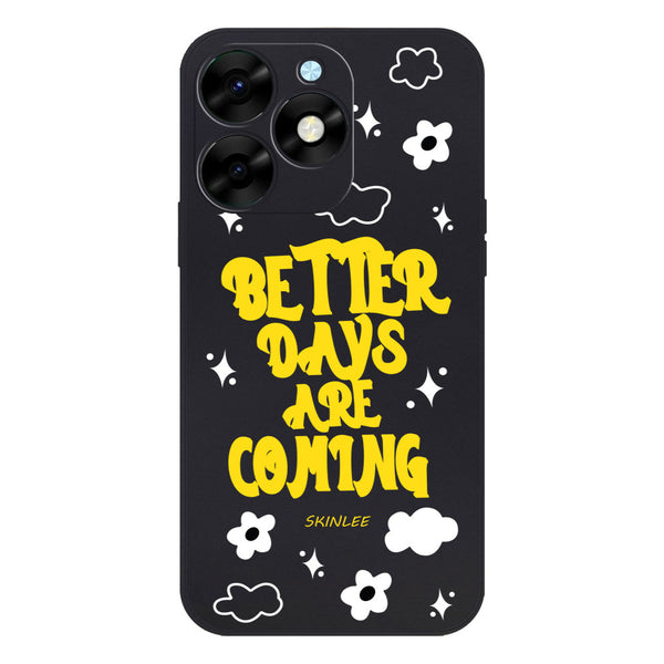 Better Days Design Soft Phone Case - Silica Gel Case - Black - - itel S23 Plus