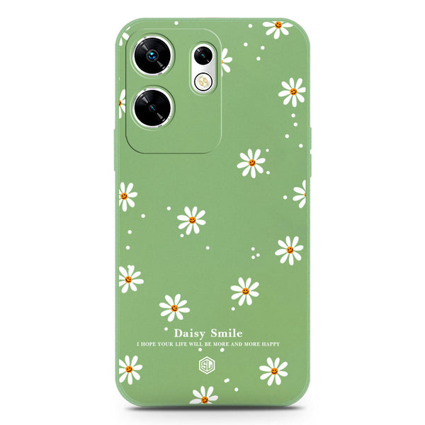Daisy Smile Design Soft Phone Case - Silica Gel Case - LightGreen - Infinix Zero 30 4G
