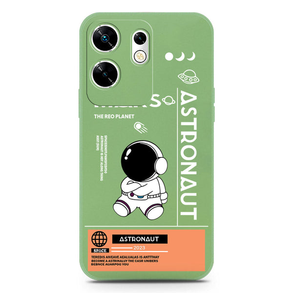 Astronaut Series Design Soft Phone Case - Silica Gel Case - LightGreen - Infinix Zero 30 4G