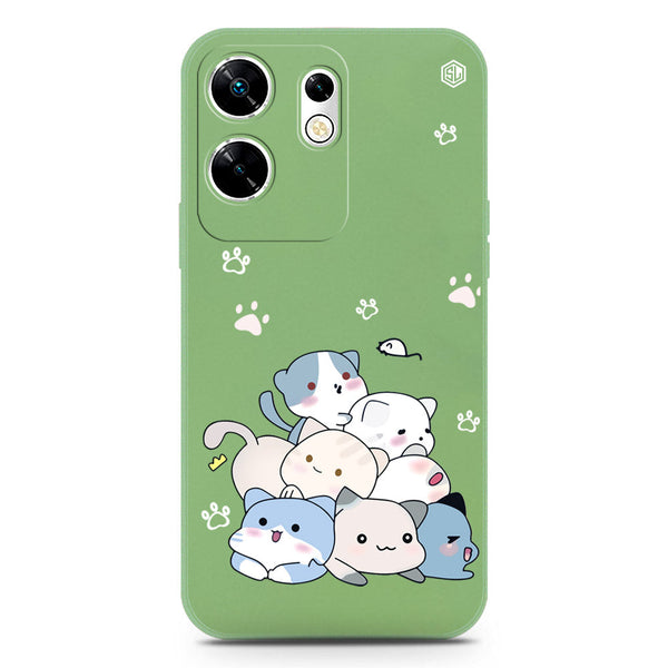 Cute Design Soft Phone Case - Silica Gel Case - LightGreen - Infinix Zero 30 4G