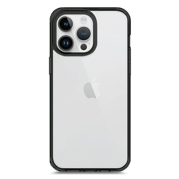 Skinlee Premium Clear Crystal Case - Black - iPhone 15 Pro Max