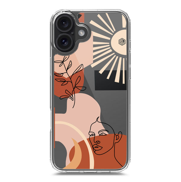 Aesthetic Modern Art Series - Design 1 - Soft Phone Case - Crystal Clear Case - iPhone 16 Plus