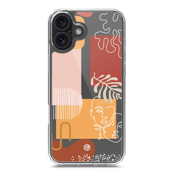 Aesthetic Modern Art Series - Design 3 - Soft Phone Case - Crystal Clear Case - iPhone 16 Plus