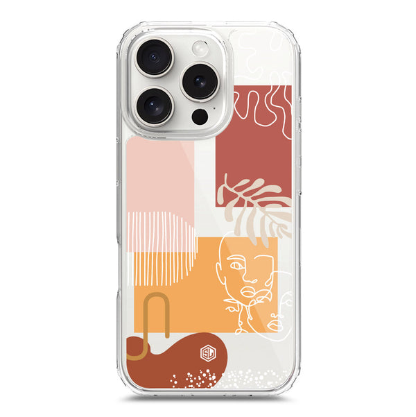 Aesthetic Modern Art Series - Design 3 - Soft Phone Case - Crystal Clear Case - iPhone 16 Pro