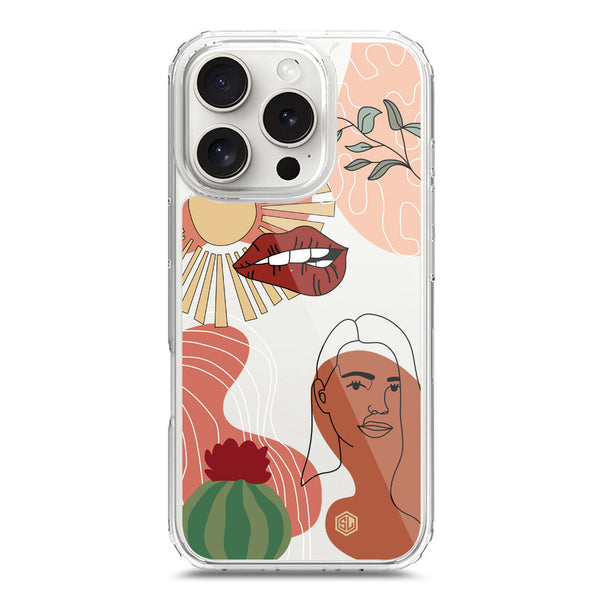 Aesthetic Modern Art Series - Design 5 - Soft Phone Case - Crystal Clear Case - iPhone 16 Pro