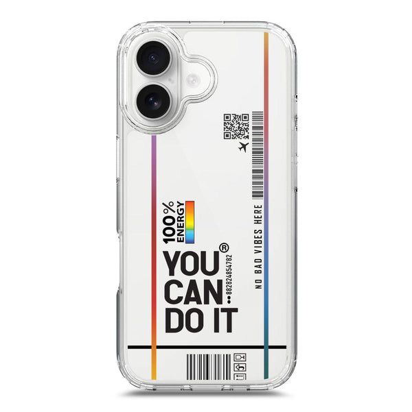 You Can Do It - Soft Phone Case - Crystal Clear Case - iPhone 17