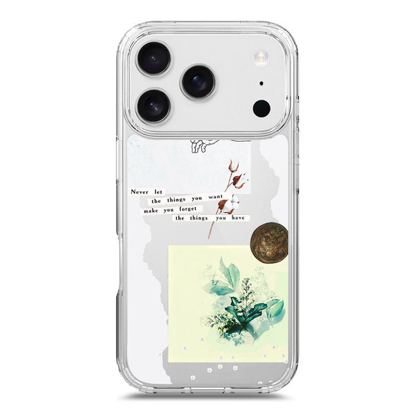 Pink Aesthetic Design Soft Phone Case - Crystal Clear Case - iPhone 17 Pro