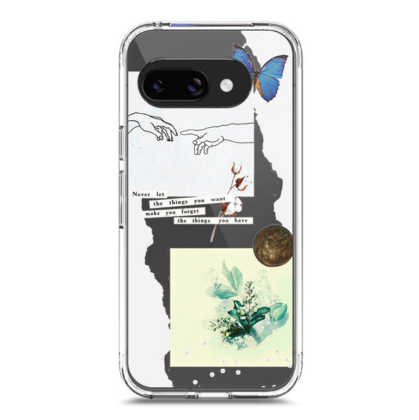 Pink Aesthetic Design Soft Phone Case - Crystal Clear Case - Google Pixel 9a