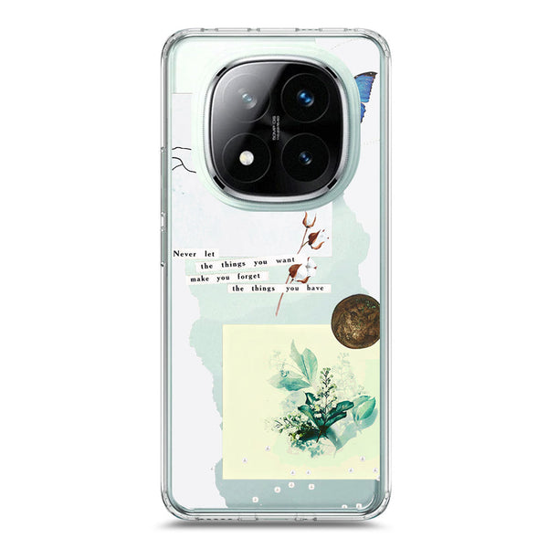 Pink Aesthetic Design Soft Phone Case - Crystal Clear Case - Xiaomi Redmi Note 14 Pro Plus 5G