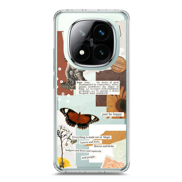 Aesthetic Design - Design 2 - Soft Phone Case - Crystal Clear Case - Xiaomi Redmi Note 14 Pro Plus 5G