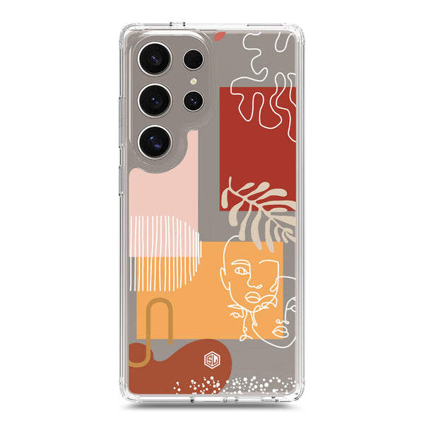 Aesthetic Modern Art Series - Design 3 - Soft Phone Case - Crystal Clear Case - Samsung Galaxy S25 Ultra
