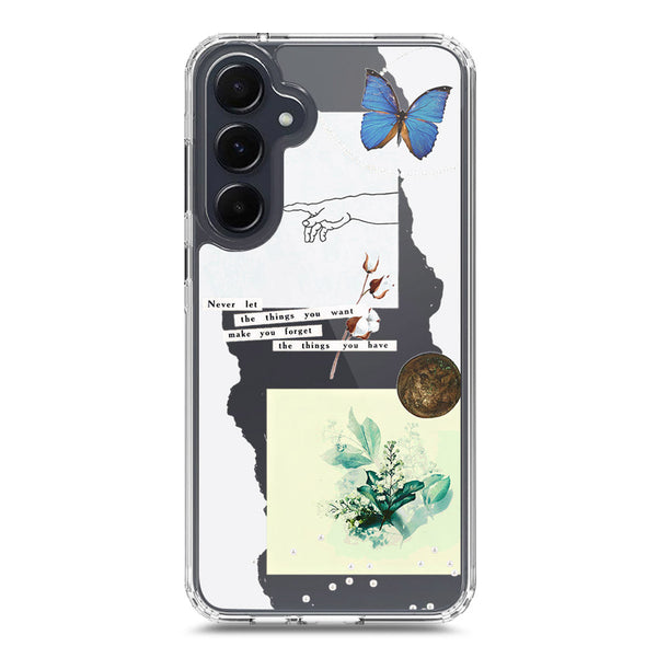 Pink Aesthetic Design Soft Phone Case - Crystal Clear Case - Samsung Galaxy A55