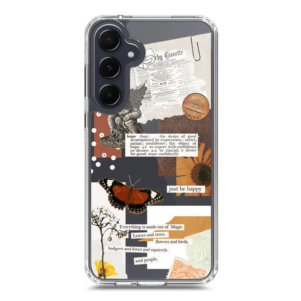 Aesthetic Design - Design 2 - Soft Phone Case - Crystal Clear Case - Samsung Galaxy A55