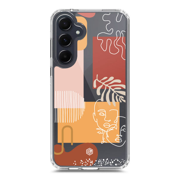 Aesthetic Modern Art Series - Design 3 - Soft Phone Case - Crystal Clear Case - Samsung Galaxy A55