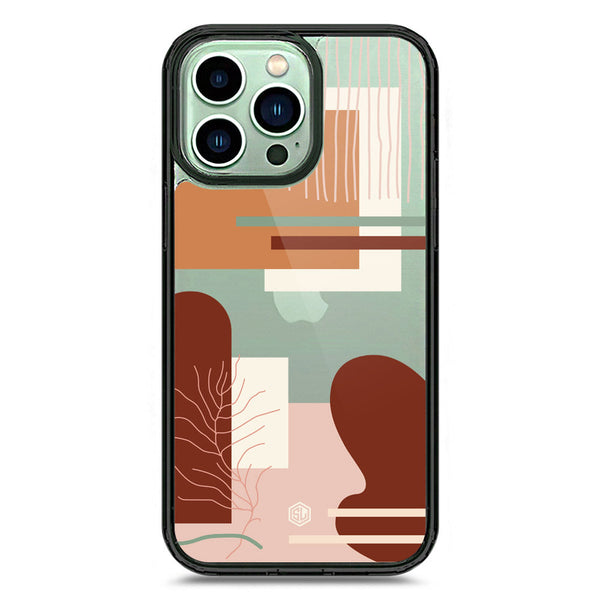 Aesthetic Modern Art Series - Design 6 - Soft Phone Case - Crystal Clear Case - Black - iPhone 14 Pro Max