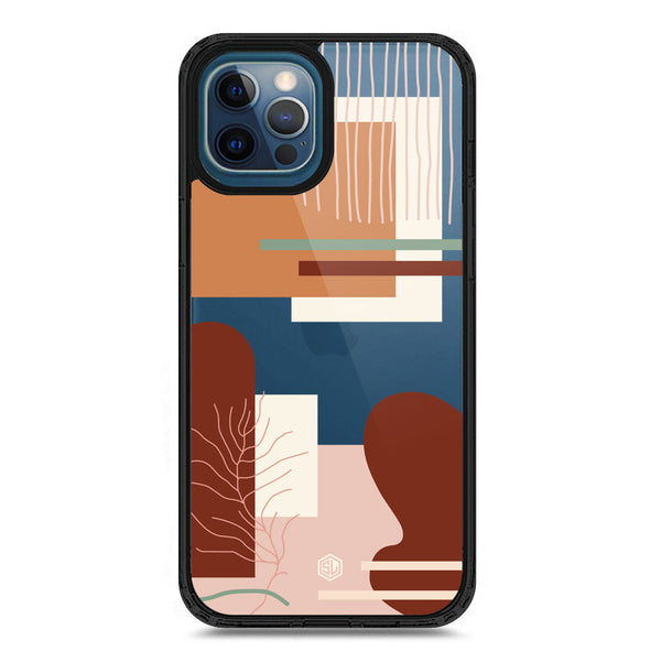 Aesthetic Modern Art Series - Design 6 - Soft Phone Case - Crystal Clear Case - Black - iPhone 12 Pro Max