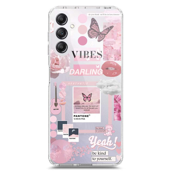 Pink Aesthetic Design - Design 1 - Soft Phone Case - Crystal Clear Case - Samsung Galaxy A14 5G