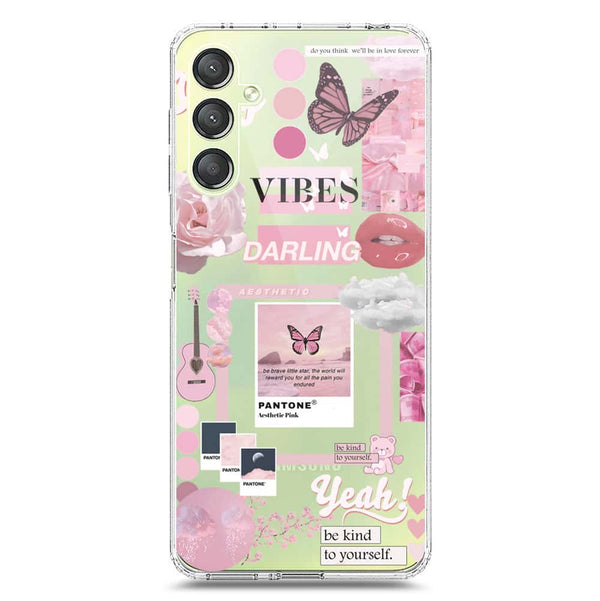 Pink Aesthetic Design - Design 1 - Soft Phone Case - Crystal Clear Case - Samsung Galaxy A24 4G